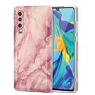 For Huawei P30 TPU Gilt Marble Pattern Protective Case(Pink) - 1