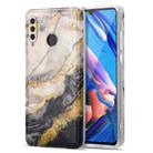 For Huawei P30 Lite TPU Gilt Marble Pattern Protective Case(Black Grey) - 1