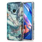 For Huawei P30 Lite TPU Gilt Marble Pattern Protective Case(Green) - 1