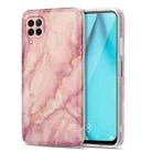For Huawei P40 Lite TPU Gilt Marble Pattern Protective Case(Pink) - 1