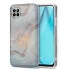 For Huawei P40 Lite TPU Gilt Marble Pattern Protective Case(Light Blue) - 1