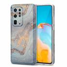 For Huawei P40 Pro+ TPU Gilt Marble Pattern Protective Case(Light Blue) - 1