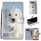 For LG K41S / K51S Coloured Drawing Cross Texture Horizontal Flip PU Leather Case with Holder & Card Slots & Wallet & Lanyard(Snow Puppy) - 1