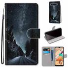 For LG K41S / K51S Coloured Drawing Cross Texture Horizontal Flip PU Leather Case with Holder & Card Slots & Wallet & Lanyard(Mountain Road Starry Sky) - 1