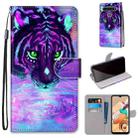 For LG K41S / K51S Coloured Drawing Cross Texture Horizontal Flip PU Leather Case with Holder & Card Slots & Wallet & Lanyard(Tiger Drinking Water) - 1