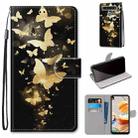 For LG K61 Coloured Drawing Cross Texture Horizontal Flip PU Leather Case with Holder & Card Slots & Wallet & Lanyard(Golden Butterfly Group) - 1