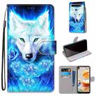 For LG K61 Coloured Drawing Cross Texture Horizontal Flip PU Leather Case with Holder & Card Slots & Wallet & Lanyard(Dick Rose Wolf) - 1
