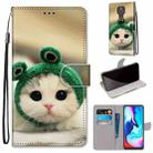 For Motorola Moto E7 Plus / G9 Play / G9 Coloured Drawing Cross Texture Horizontal Flip PU Leather Case with Holder & Card Slots & Wallet & Lanyard(Frog Kitten) - 1