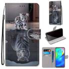 For Motorola Moto G Power (2020) Coloured Drawing Cross Texture Horizontal Flip PU Leather Case with Holder & Card Slots & Wallet & Lanyard(Cat Becomes Tiger) - 1