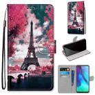 For Motorola Moto G Stylus (2020) Coloured Drawing Cross Texture Horizontal Flip PU Leather Case with Holder & Card Slots & Wallet & Lanyard(Pink Flower Tower Bridge) - 1