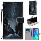 For Motorola Moto G Stylus (2020) Coloured Drawing Cross Texture Horizontal Flip PU Leather Case with Holder & Card Slots & Wallet & Lanyard(Mountain Road Starry Sky) - 1