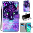 For Motorola Moto G8 Coloured Drawing Cross Texture Horizontal Flip PU Leather Case with Holder & Card Slots & Wallet & Lanyard(Tiger Drinking Water) - 1