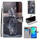 For Motorola Moto G8 Power Coloured Drawing Cross Texture Horizontal Flip PU Leather Case with Holder & Card Slots & Wallet & Lanyard(Cat Becomes Tiger) - 1