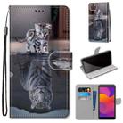 For Huawei Y5p / Honor 9S Coloured Drawing Cross Texture Horizontal Flip PU Leather Case with Holder & Card Slots & Wallet & Lanyard(Cat Becomes Tiger) - 1