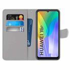 For Huawei Y6p Coloured Drawing Cross Texture Horizontal Flip PU Leather Case with Holder & Card Slots & Wallet & Lanyard(Gold Diamond Butterfly) - 3