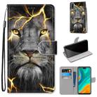 For Huawei Y8s Coloured Drawing Cross Texture Horizontal Flip PU Leather Case with Holder & Card Slots & Wallet & Lanyard(Fission Lion) - 1