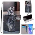 For Huawei Enjoy 20 Plus Coloured Drawing Cross Texture Horizontal Flip PU Leather Case with Holder & Card Slots & Wallet & Lanyard(Cat Becomes Tiger) - 1