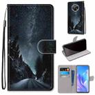 For Huawei Enjoy 20 Plus Coloured Drawing Cross Texture Horizontal Flip PU Leather Case with Holder & Card Slots & Wallet & Lanyard(Mountain Road Starry Sky) - 1