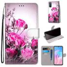 For Huawei Enjoy Z / 20 Pro Coloured Drawing Cross Texture Horizontal Flip PU Leather Case with Holder & Card Slots & Wallet & Lanyard(Wild Rose) - 1
