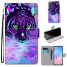 For Huawei Enjoy Z / 20 Pro Coloured Drawing Cross Texture Horizontal Flip PU Leather Case with Holder & Card Slots & Wallet & Lanyard(Tiger Drinking Water) - 1