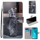 For Huawei Honor 9X Lite Coloured Drawing Cross Texture Horizontal Flip PU Leather Case with Holder & Card Slots & Wallet & Lanyard(Cat Becomes Tiger) - 1