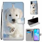 For Huawei Honor 30 Lite Coloured Drawing Cross Texture Horizontal Flip PU Leather Case with Holder & Card Slots & Wallet & Lanyard(Snow Puppy) - 1