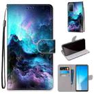 For Huawei Honor Play4 Coloured Drawing Cross Texture Horizontal Flip PU Leather Case with Holder & Card Slots & Wallet & Lanyard(Colorful Clouds) - 1