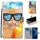 For Huawei Honor X10 / X10 Pro Coloured Drawing Cross Texture Horizontal Flip PU Leather Case with Holder & Card Slots & Wallet & Lanyard(Cat Drinking Soda) - 1