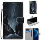 For Huawei Honor X10 / X10 Pro Coloured Drawing Cross Texture Horizontal Flip PU Leather Case with Holder & Card Slots & Wallet & Lanyard(Mountain Road Starry Sky) - 1