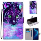 For Huawei Honor X10 / X10 Pro Coloured Drawing Cross Texture Horizontal Flip PU Leather Case with Holder & Card Slots & Wallet & Lanyard(Tiger Drinking Water) - 1