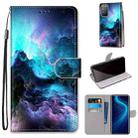 For Huawei Honor X10 / X10 Pro Coloured Drawing Cross Texture Horizontal Flip PU Leather Case with Holder & Card Slots & Wallet & Lanyard(Colorful Clouds) - 1