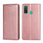 For Huawei P smart 2020 PU + TPU Gloss Oil Solid Color Magnetic Horizontal Flip Leather Case with Holder & Card Slot & Wallet(Rose Gold) - 1