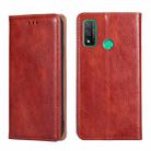 For Huawei P smart 2020 PU + TPU Gloss Oil Solid Color Magnetic Horizontal Flip Leather Case with Holder & Card Slot & Wallet(Brown) - 1