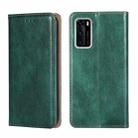 For Huawei P40 PU + TPU Gloss Oil Solid Color Magnetic Horizontal Flip Leather Case with Holder & Card Slot & Wallet(Green) - 1