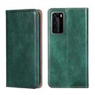 For Huawei P40 Pro PU + TPU Gloss Oil Solid Color Magnetic Horizontal Flip Leather Case with Holder & Card Slot & Wallet(Green) - 1