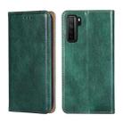 For Huawei P40 lite 5G PU + TPU Gloss Oil Solid Color Magnetic Horizontal Flip Leather Case with Holder & Card Slot & Wallet(Green) - 1