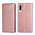 For Huawei P30 PU + TPU Gloss Oil Solid Color Magnetic Horizontal Flip Leather Case with Holder & Card Slot & Wallet(Rose Gold) - 1