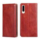 For Huawei P30 PU + TPU Gloss Oil Solid Color Magnetic Horizontal Flip Leather Case with Holder & Card Slot & Wallet(Brown) - 1