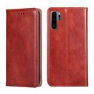 For Huawei P30 Pro PU + TPU Gloss Oil Solid Color Magnetic Horizontal Flip Leather Case with Holder & Card Slot & Wallet(Brown) - 1