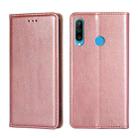 For Huawei P30 lite PU + TPU Gloss Oil Solid Color Magnetic Horizontal Flip Leather Case with Holder & Card Slot & Wallet(Rose Gold) - 1
