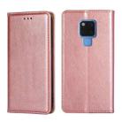 For Huawei Mate 20 PU + TPU Gloss Oil Solid Color Magnetic Horizontal Flip Leather Case with Holder & Card Slot & Wallet(Rose Gold) - 1