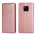 For Huawei Mate 20 Pro PU + TPU Gloss Oil Solid Color Magnetic Horizontal Flip Leather Case with Holder & Card Slot & Wallet(Rose Gold) - 1