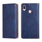 For Huawei P20 lite / Nova 3e PU + TPU Gloss Oil Solid Color Magnetic Horizontal Flip Leather Case with Holder & Card Slot & Wallet(Blue) - 1