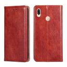 For Huawei P20 lite / Nova 3e PU + TPU Gloss Oil Solid Color Magnetic Horizontal Flip Leather Case with Holder & Card Slot & Wallet(Brown) - 1