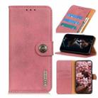 For Xiaomi Redmi Note 9 5G KHAZNEH Cowhide Texture Horizontal Flip Leather Case with Holder & Card Slots & Wallet(Pink) - 1