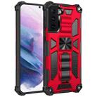 For Samsung Galaxy S21+ 5G Shockproof TPU + PC Magnetic Protective Case with Holder(Red) - 1