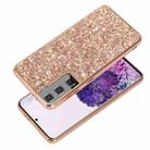 For Samsung Galaxy S21 5G Glitter Powder Shockproof TPU Protective Case(Blue) - 3
