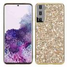 For Samsung Galaxy S21 5G Glitter Powder Shockproof TPU Protective Case(Gold) - 1