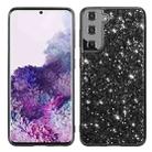 For Samsung Galaxy S21 Plus 5G Glitter Powder Shockproof TPU Protective Case(Black) - 1