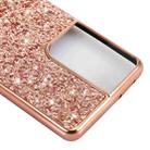 For Samsung Galaxy S21 Ultra 5G Glitter Powder Shockproof TPU Protective Case(Rose Gold) - 5